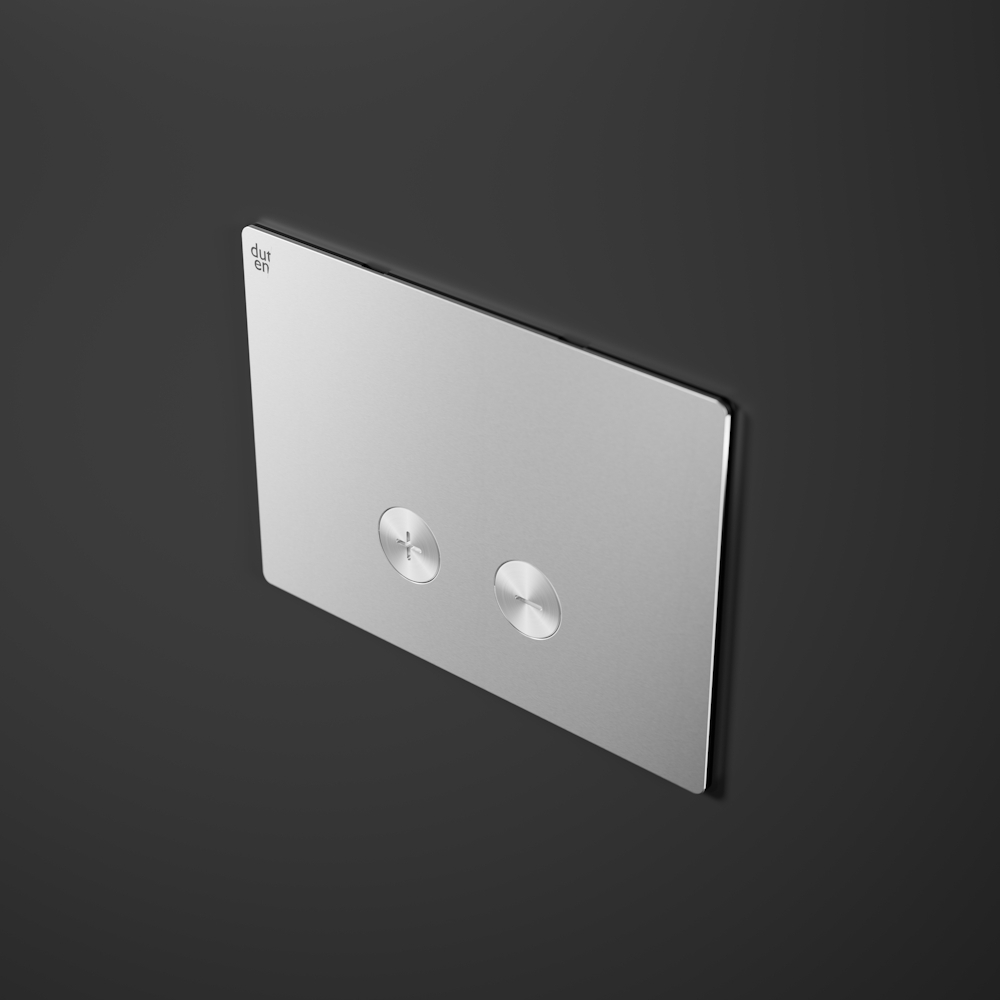 Plaque de déclenchement inox 316 massif, compatible avec bati-supports Geberit et Siamp